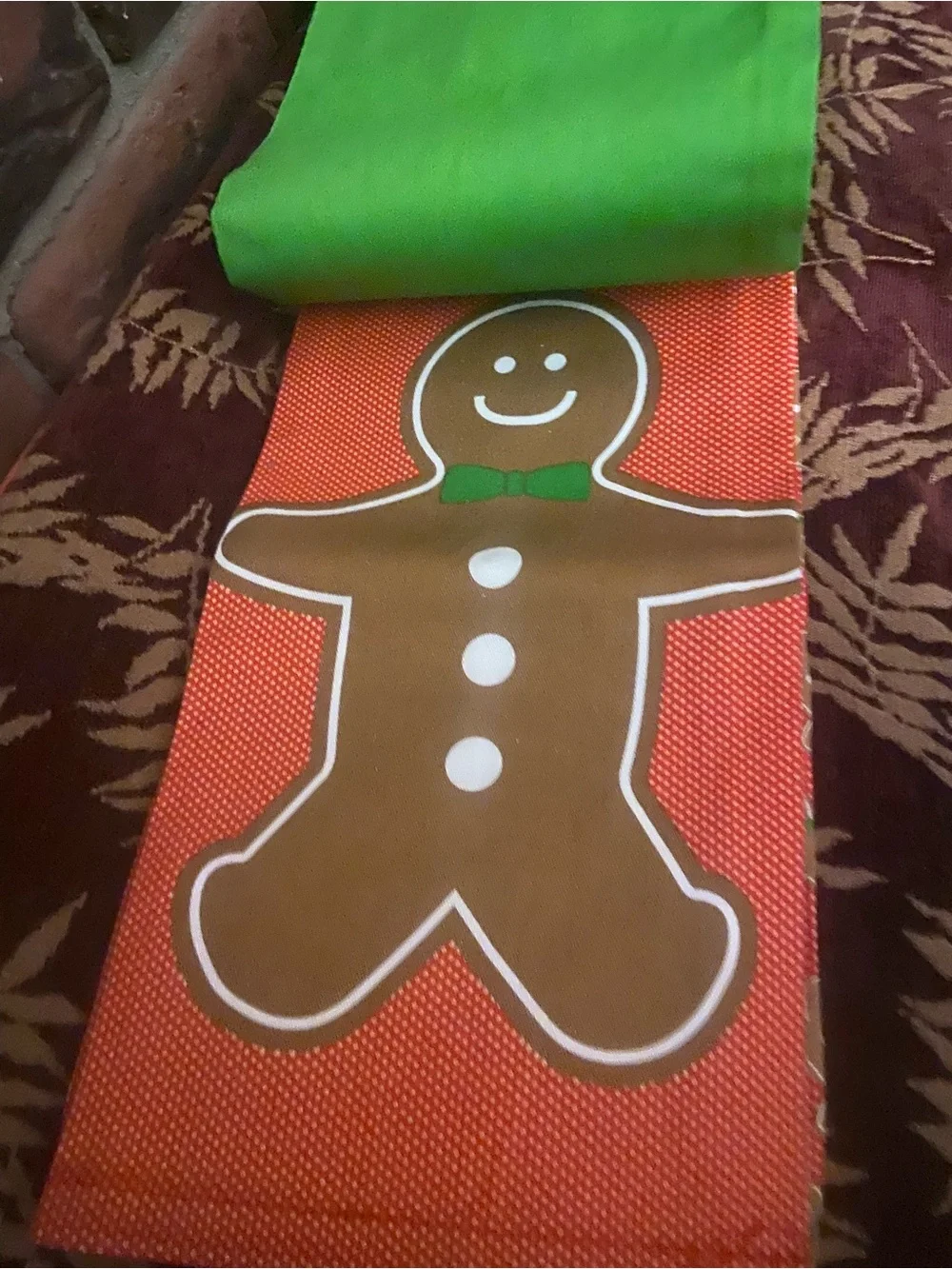 Martha Stewart Holiday Gingerbread Kitchen Towels - Green (Set of 3)